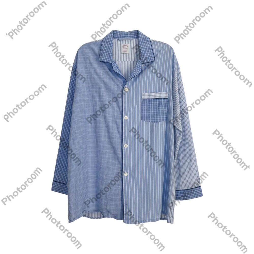 Brooks Brothers XL Blue Striped Pajama Shirt